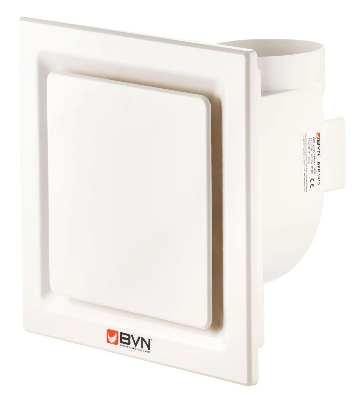 BVN Bahçıvan BPR 1015 Plastik Radyal Banyo ve Tuvalet Aspiratörü – 150 m³/h